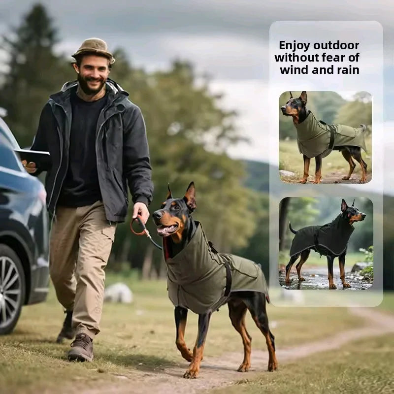 Large Dog Windbreaker Raincoat – Waterproof Outdoor Pet Stormcoat & Rain Gear