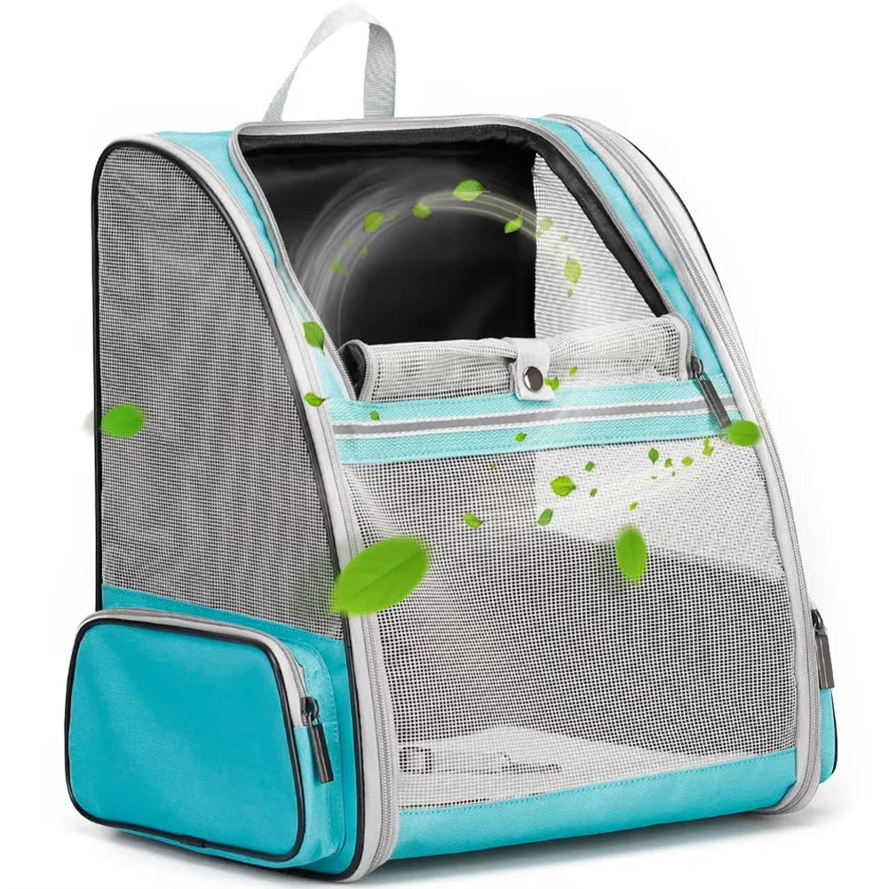 Outdoor Travel Pet Carrier Backpack - Breathable Vented Mesh Bag Suitable for Small Dogs, and Other Pets
