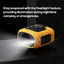 KINSCOTER Portable Outdoor Waist Fan 8000mAh LED Lighting Multifunctional Neck Fan with Power Bank for Camping Hiking Climbing