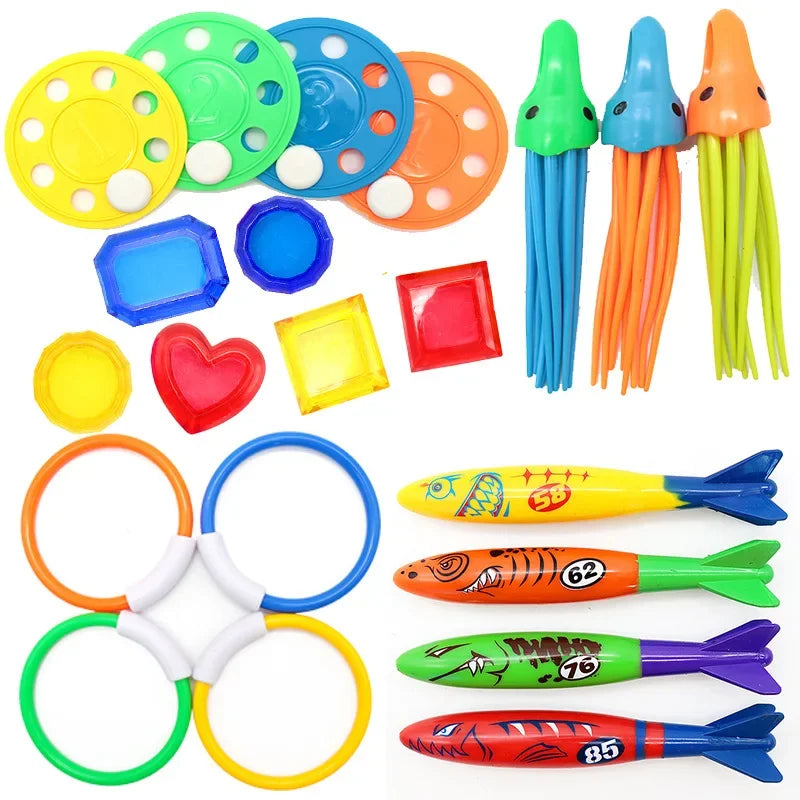 Diving Toys Children's Swimming Pool Treasure Hunt Water Diamond Breath Closure Training Water Suit Underwater Toys for Kid Gift