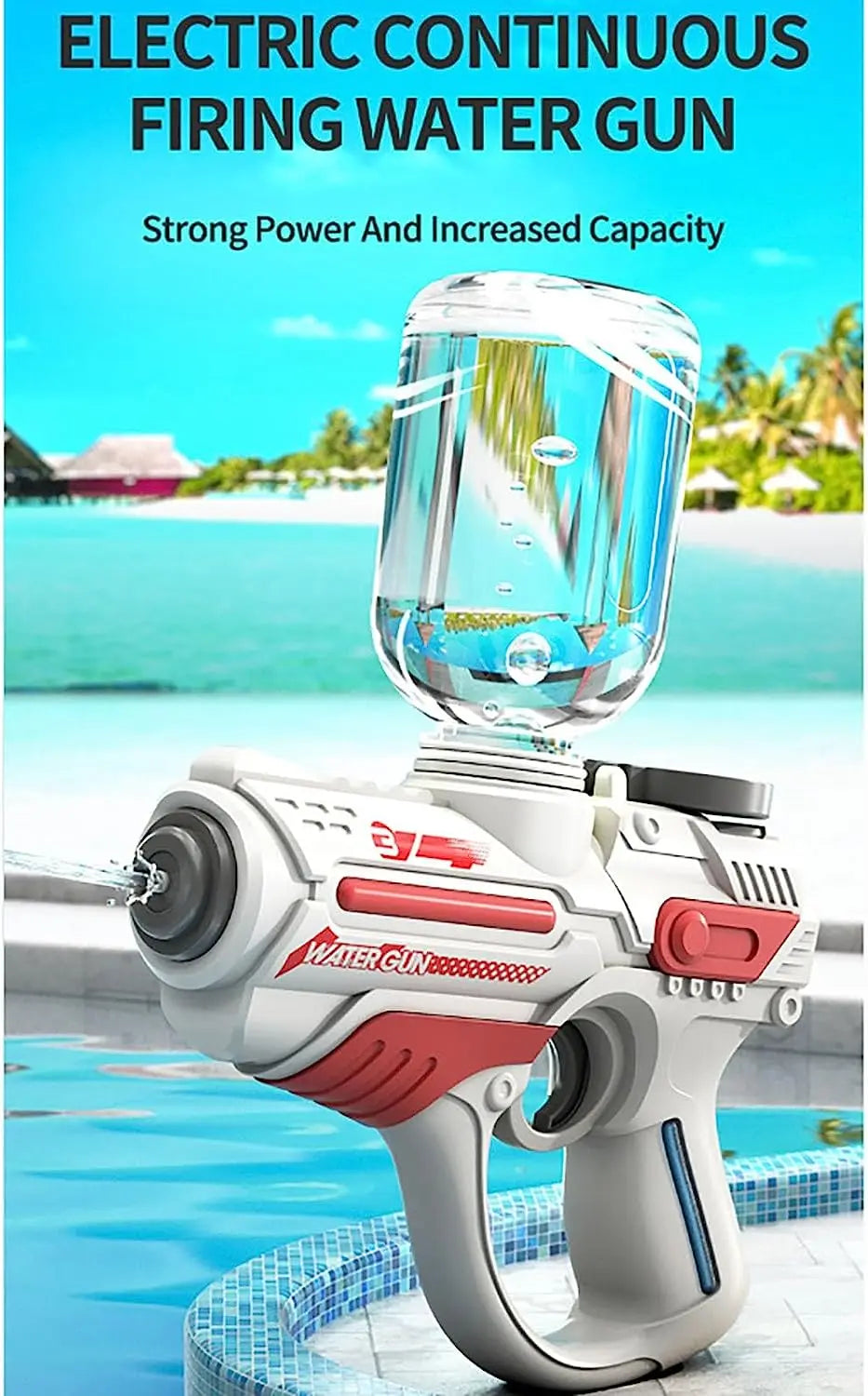Electric Automatic Water Gun Children High-pressure Outdoor Beach Large-capacity Swimming Pool Summer Toy for Children Boy Gifts