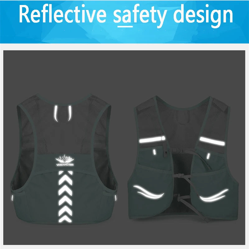 Lightweight Running Backpack Hydration Vest Suitable for Bicycle Men Women Marathon Hiking Ultra-light Portable 2L 500ml Kettles