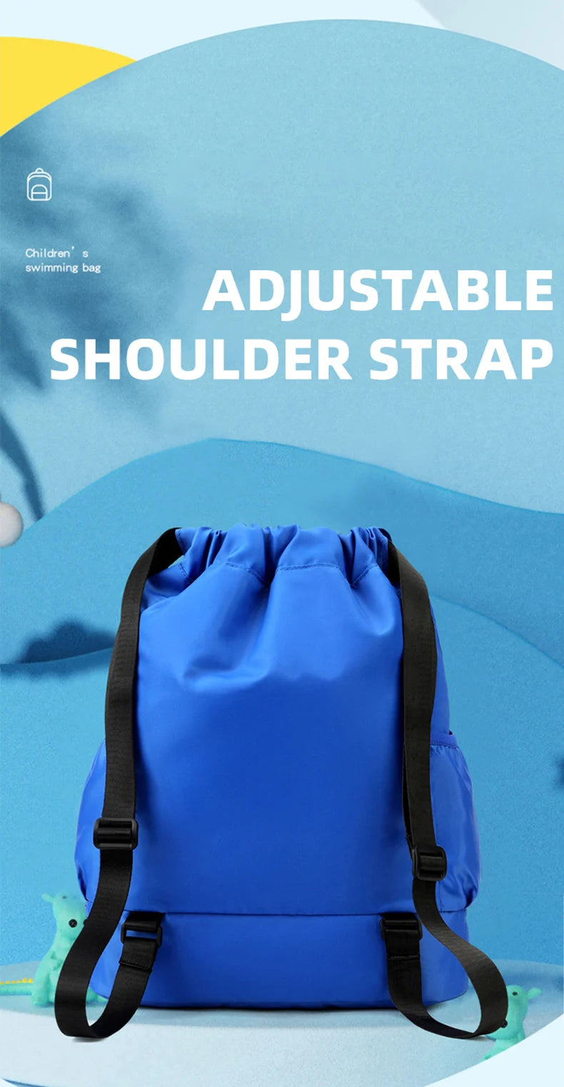 Kids Swimming Backpack Children Dry Wet Sports Gym Fitness Bag Waterproof Beach Shoulder Rucksack  Cartoon Travel Duffel Pack