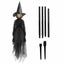 Halloween Colourful Glow Three Hand-Holding Witches Sound-activated hand-holding witch Halloween light up decoration props
