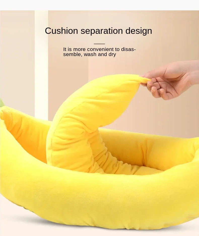 Banana Boat Dog House All Seasons Universal Cat House Summer Removable an d Washable Teddy corgi Bears Small and MediumDog Pet