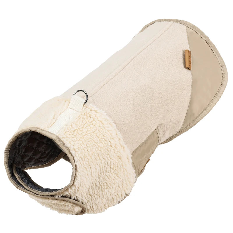 Winter Dogs Clothes Outdoor Cold Proof Warm Dog Jacket With Fleece Cotton Lining Double Sided Wearable Vest Puppy Clothing Coats