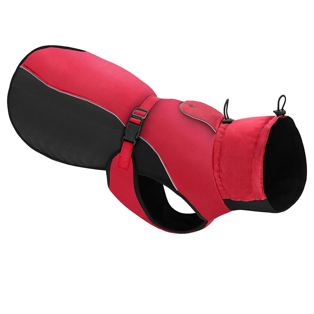 Winter Warm Waterproof Dog Jacket with Reflective Stripes – XL-6XL Coat for Medium & Large Dogs