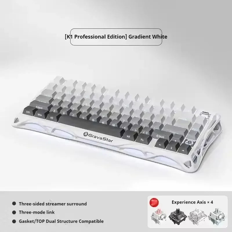 75k1 Pro Gaming  Mechanical Keyboard 79-Key Tri-Mode Connection Full-Key Hot-Swappable Aluminum Shell Fps Esports Games Keyboard