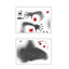 Halloween Sticker Ghost Shadow Blood Handprint Window Glass Sticker Traceless Scary Red Blood Print Window Wall Decal Decoration