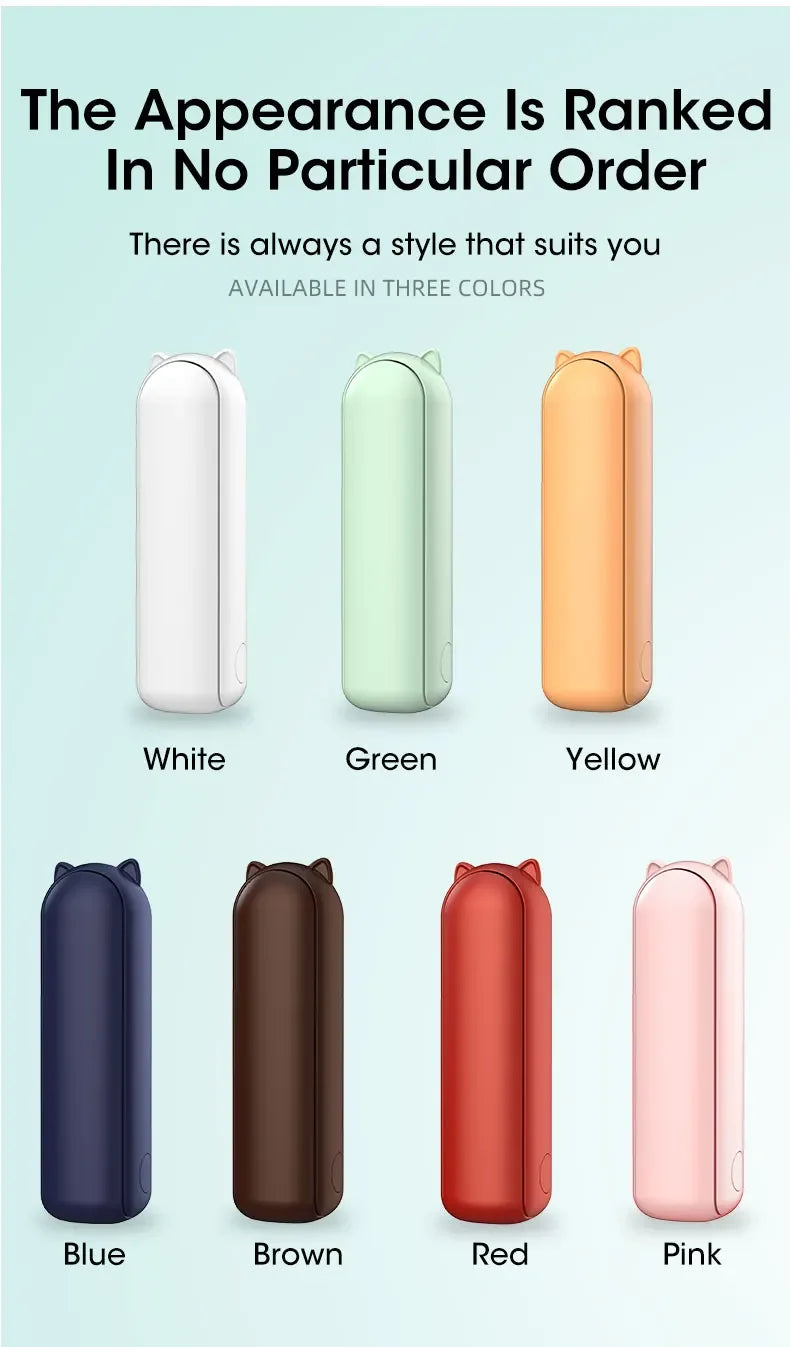2000mAh Power Bank 3 Gears Portable Fan Super Mini Handheld Fan USB Rechargeable Fan Foldable Hand Held Small Pocket Fan
