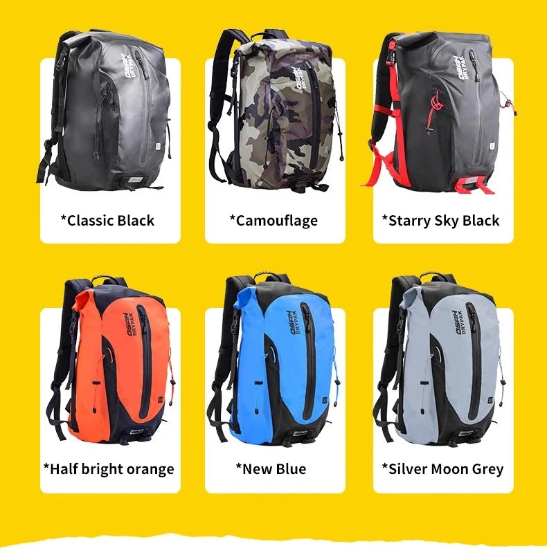 OSAH 30L Waterproof Pack Large Capacity Outdoor Travel Backpack Sports For Hiking Camping Cycling Motorcycle Riding Gears Bag