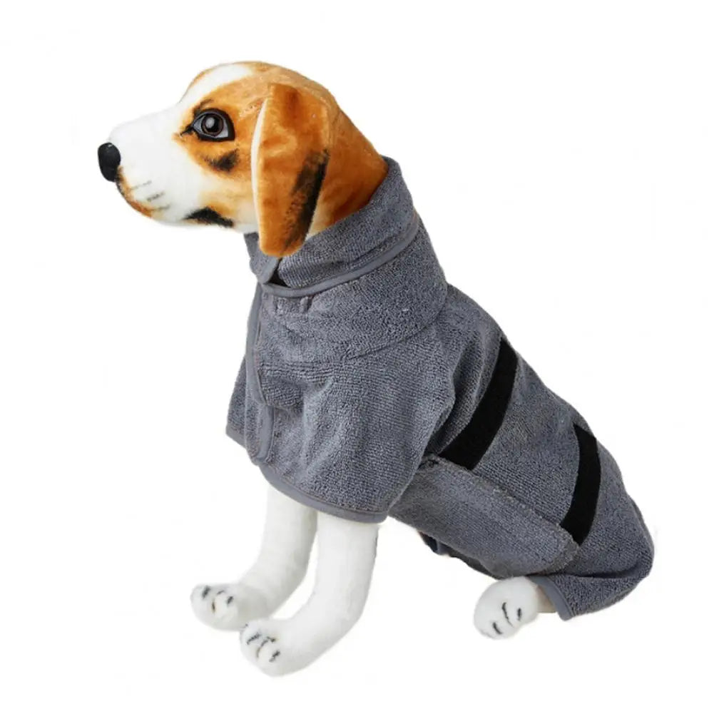 Super Absorbent Pet Robe Super Absorbent Microfiber Dog Bathrobe for Fast Drying Adjustable Coat Dressing