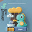 Children's Take A Shower Paddle Toys Cartoon Animals Dinosaurs Spin Water Spray Waterwheel Bath Toy Kids Delight Shower Toy Gift