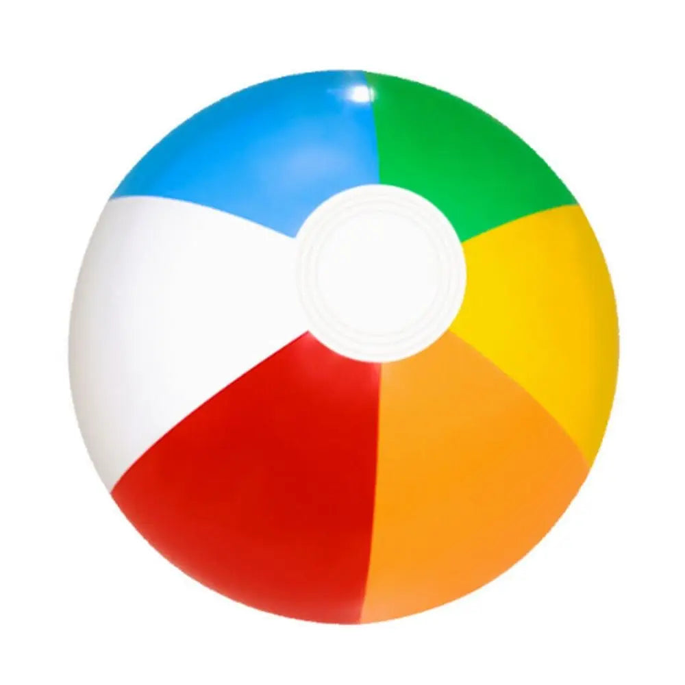 PVC Inflatable Beach Ball Swimming Pool Toy 40cm Big Rainbow Beach Ball 30cm Colourful Inflatable Pool Ball Kids