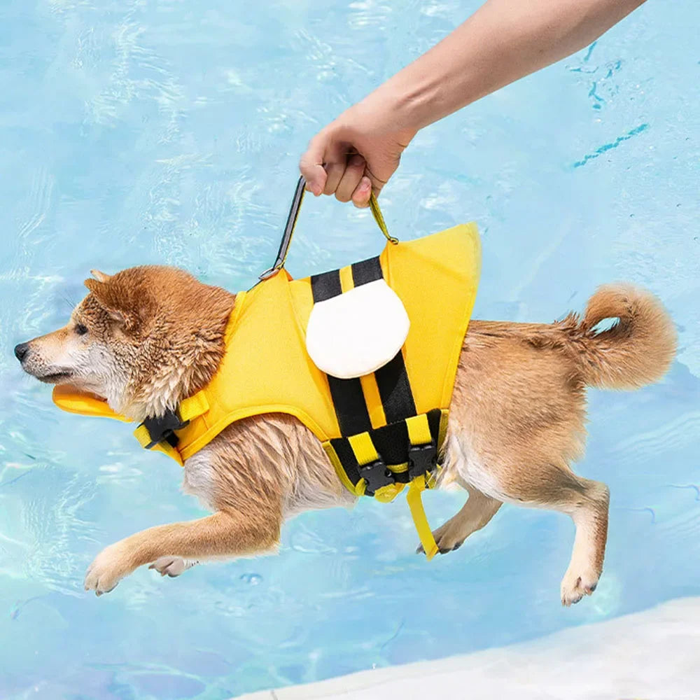 Cute Summer Dog Life Jacket for Swimming Boating Pet Safety Floating Vest Life Preserver with Rescue Handle For Cats Small Dogs