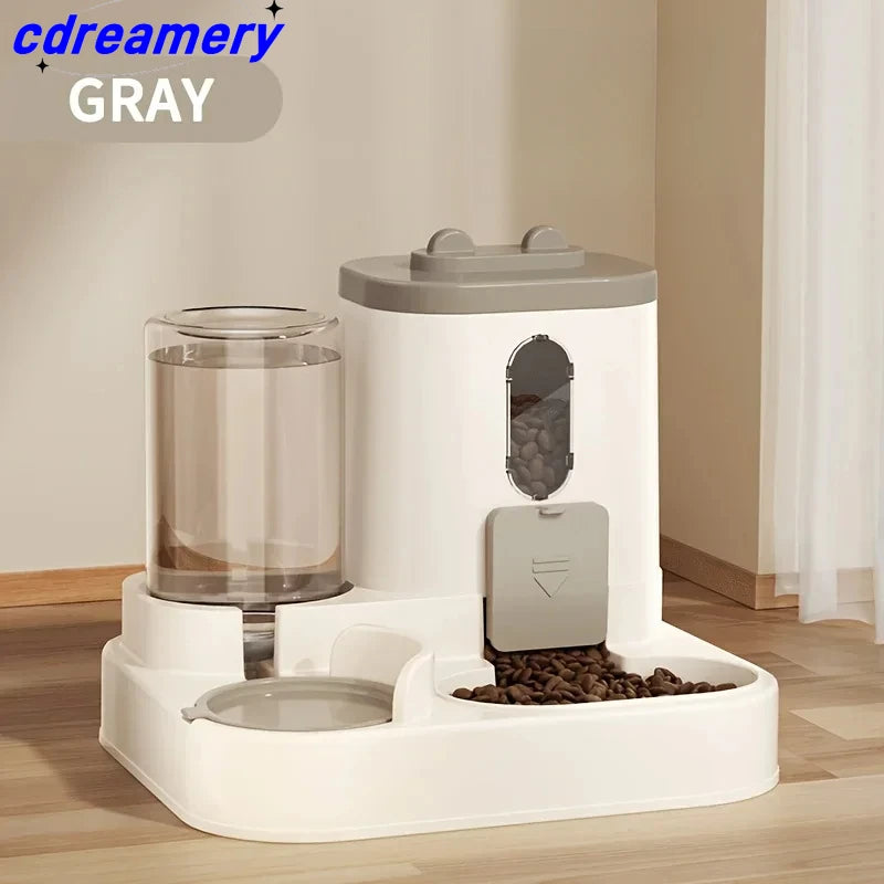 CDY 2in 1 Cat Food Dispenser Water and Food Integrated Fully Automatic Cat Food Feeding and Water Dispenser Cute Water Dispenser