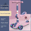 Cycling City 2-12 Years Old Children's Scooter Foldable Scooter With Music Light 3-wheel Scooter 4-speed Adjustable Balance Car