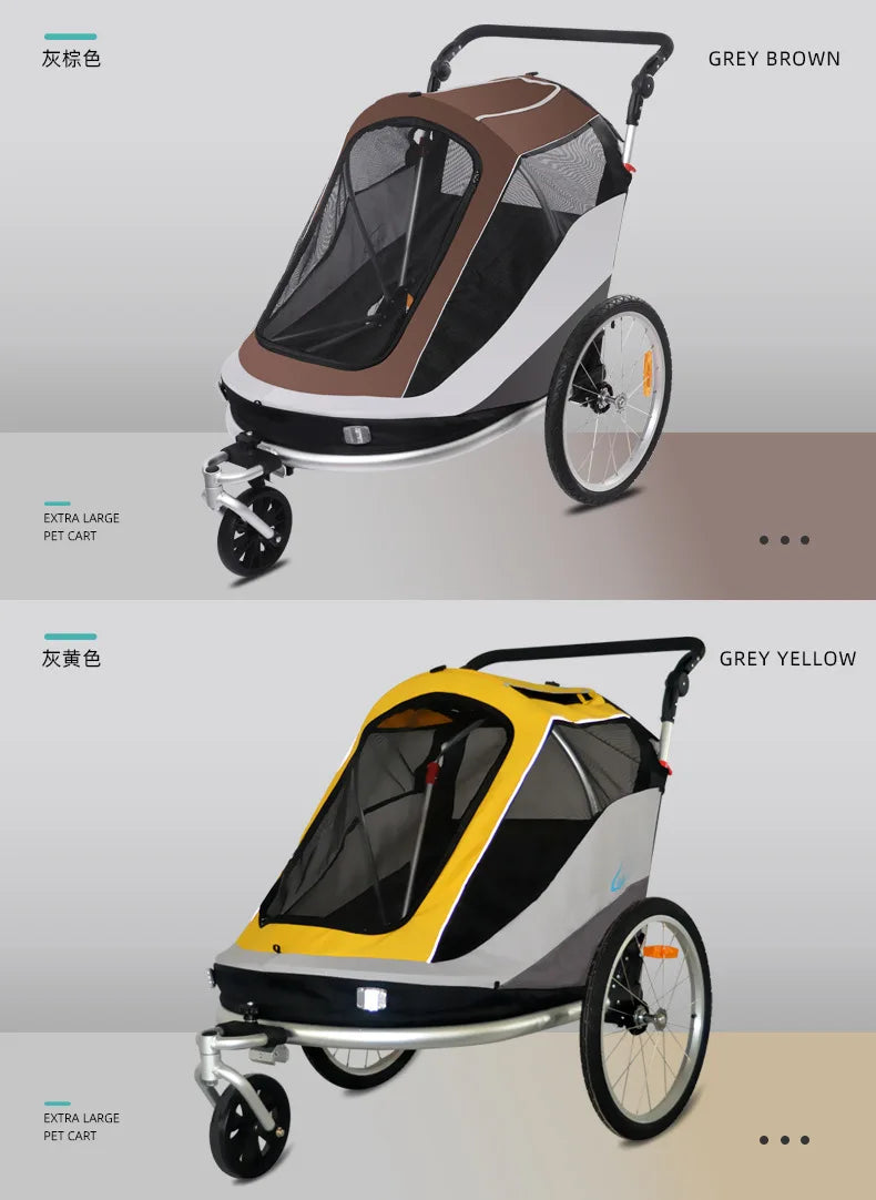 Spacious Pet Trailers - Connects to Bicycles