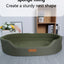 Polar Fleece Dog Bed Waterproof 600D Oxford Cloth and Winter Warm Polar Fleece Double Sided Available Suitable for All Seasons