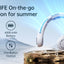 JISULIFE Portable Neck Fan Upgraded, 5000mAh Battery, Necksupport, 5 Speeds Gears Adjustment, Outdoor Wearable Hands-Free Fan