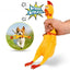 Novelty Yellow Screaming Chicken Dog Toy-Durable Rubber Squeaker for Boredom Relief Bite-Resistant Chew Toy for Small/Medium Dog