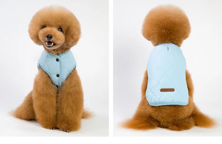 Jacket and Underwear Dog Clothes Autumn and Winter Clothes Small Medium Dog Fleece-lined Thickened Pet Vest Cotton Vest