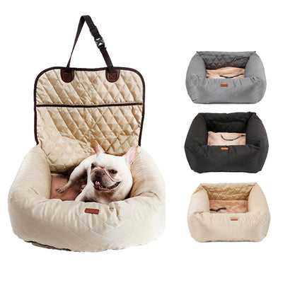 Dog Car Seat Booster Waterproof Durable Car Seat Bed for Small Medium Dogs Front/Back Seat Luxury Pet Travel Car Seat Protector