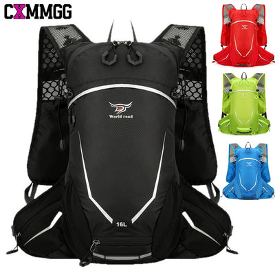 16L Lightweight Hiking Backpack for Men & Women, Water-Resistant Daypack with Rain Cover, Anti-Theft Travel Backpack for Camping
