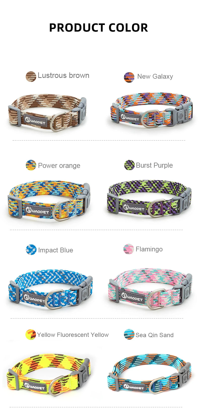 Adjustable Puppy Dogs Collar Medium Large For Dog Choker Ring Durable Reflective Nylon Pet Cat Collar Breathable Bulldog Harness