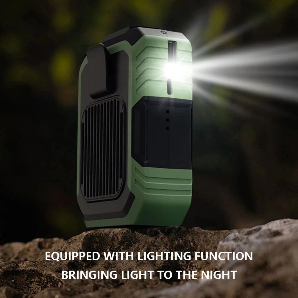 Portable Air Conditioner,Waist Clip Fan with 5-8H,Neck Fan,3 Speeds, USB Rechargeable,for Summer Outdoor Work Jobsite Hiking
