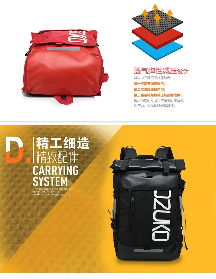 OZUKO Schoolbag for Teenager 15.6 inch Laptop Water   Backpack 49*28*14 Men   Student Backpacks Male Travel Mochila Fashion