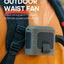 KINSCOTER Portable Outdoor Waist Fan 8000mAh LED Lighting Multifunctional Neck Fan with Power Bank for Camping Hiking Climbing