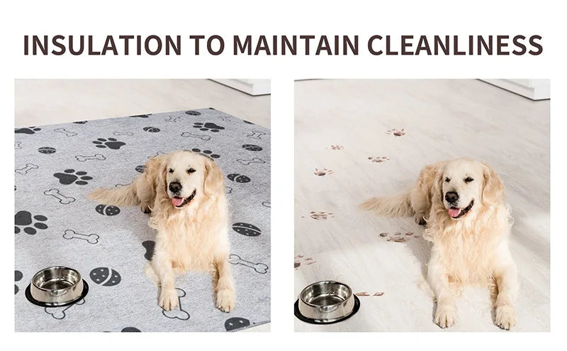 All-Weather Chew-Proof Dog Mat-Waterproof & Thermal Fleece Pad with Custom Print, Heavy Duty for Large Dogs (SGS Certified）