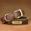 Customized PU Leather Nameplate Dog Collar Soft Padded Dogs Collars Free Engraving Name for Small Medium Large Dogs Adjustable
