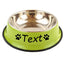 Personalized Stainless Steel Pet Bowls - Custom Name, Non-Slip, Colorful, Multi-Size