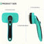 Self-Cleaning Slicker Brush for Dogs & Cats – Gentle Deshedding & Detangling Pet Grooming Brush with Push-Button Cleaning
