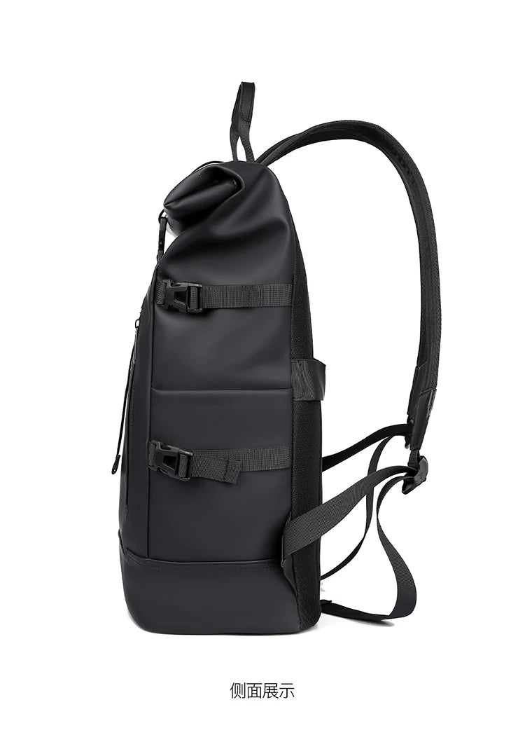 Waterproof Durable Outdoor Backpack Roll Top Fashion Casual Backpack for Hiking Travel Men Women Daily Commute