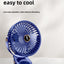 1800mAh Clip Electric Fan 5 Speed Quiet Rechargeable Desktop Portable Air Circulator Wireless Fan with LED Light Camping Fans