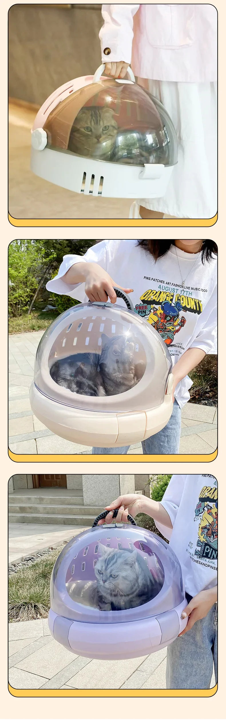 2025 New Pet Aviation Case, Portable Space Cabin, Pet Outdoor Bag, Car Mounted Cat Bed, Small Cat Bag, Portable Pet Bag