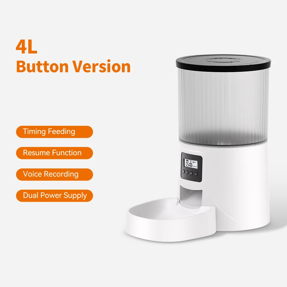 Wholesale 4L Automatic Cat Self Diet Feeder Dog Feeder Smart Stainless Steel Double Bowl Cat Feeder