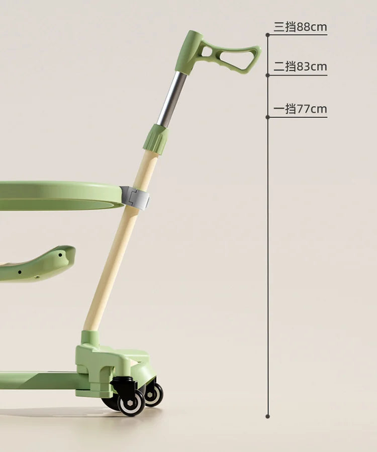 Kid Foot Scooter With Music And Folding Seat Flash Wheels Board Adjustable Height For 2-12 Years Children Cycling Kick Scooter