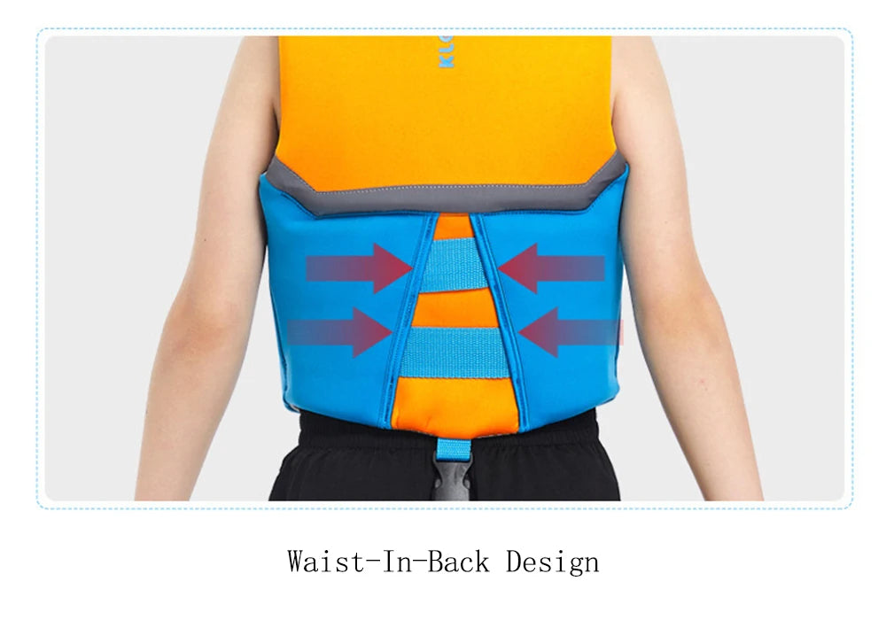Children's Neoprene Buoyancy Vest, Professional Swimming Life Vest, Portable Lightweight, Rafting Safety Jacket,
