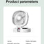 Solar Fan Portable Wireless Fold Rechargeable with Control and Lighting Power Bank Low Noise Ventilador Desktop Outdoor Camping