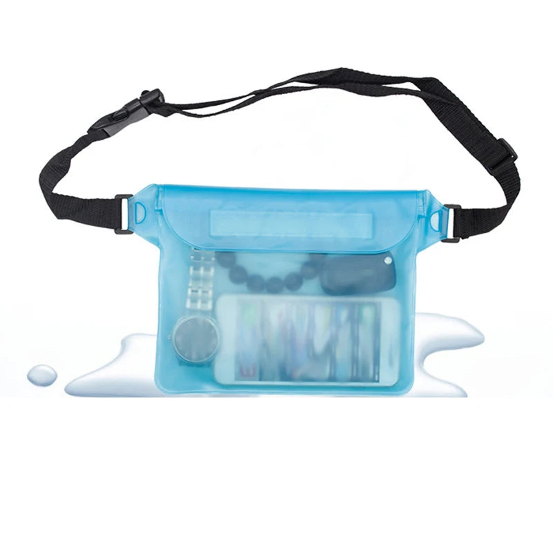 Waterproof Swimming Diving Bag PVC Beach Drifting Diving Waist Pack Shoulder Bag Underwater Mobile Phone Case Outdoor Dry Bag