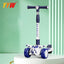For 2-8 Years Children Cycling Kick Scooter With Seat And Pusher Flash Wheels Board Adjustable Height Kid Foot Pedal Scooters