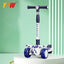 For 2-8 Years Children Cycling Kick Scooter With Seat And Pusher Flash Wheels Board Adjustable Height Kid Foot Pedal Scooters
