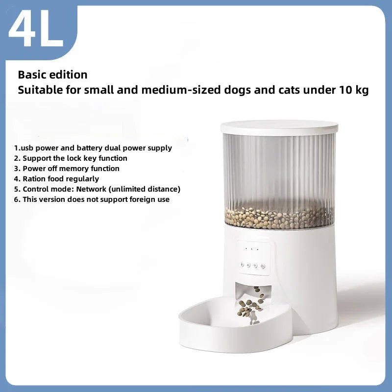 Smart Pet Feeder For Cats Dogs WiFi Video Automatic Food Dispenser Travel Supply Auto Feeding Machine Bowls And Drinkers