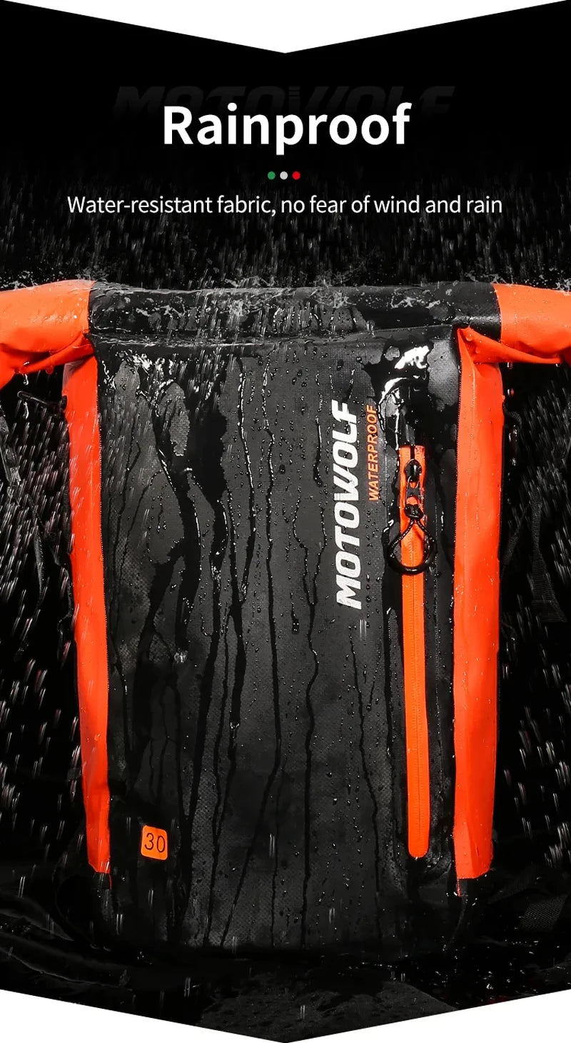 Motorcycle Backpack Men Women Waterproof Bag Full Face Helmet Backpack Rider Bag Reflective Travel Bag Motorcycle Helmet Bags