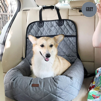Dog Car Seat Booster Waterproof Durable Car Seat Bed for Small Medium Dogs Front/Back Seat Luxury Pet Travel Car Seat Protector