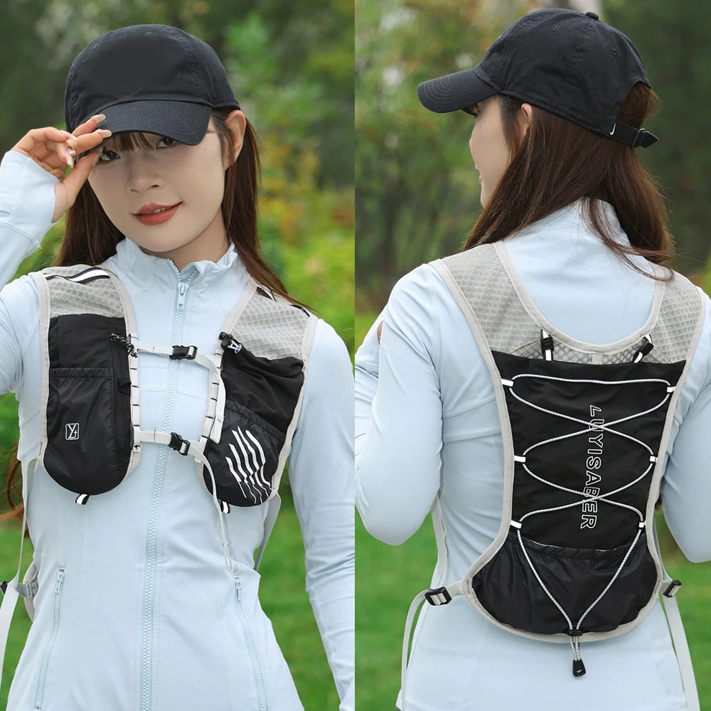1PCS Hydrated Backpack,5L Running Vest, Hiking Backpack,Suitable for Running, Hiking, Marathon, and Both Men and Women Cycling
